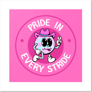 Pride I Every Stride - Cute Disco Cartoon Posters and Art